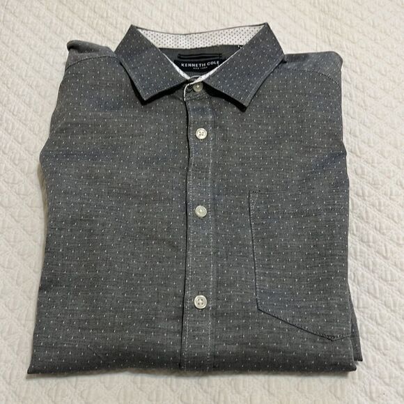 Men’s Kenneth Cole New York Long Sleeve Button Down Shirt - Size Medium - Picture 1 of 7